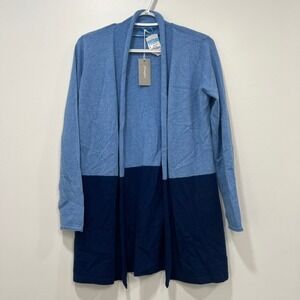 J‎ Mclaughlin Sherrin Cardigan Sweater Small Cashmere Long Sleeve Duster Blue